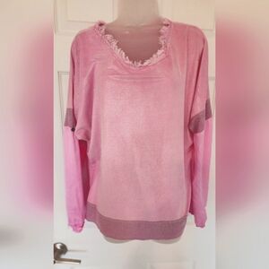 Candy Pink blouse with exquisite detail.